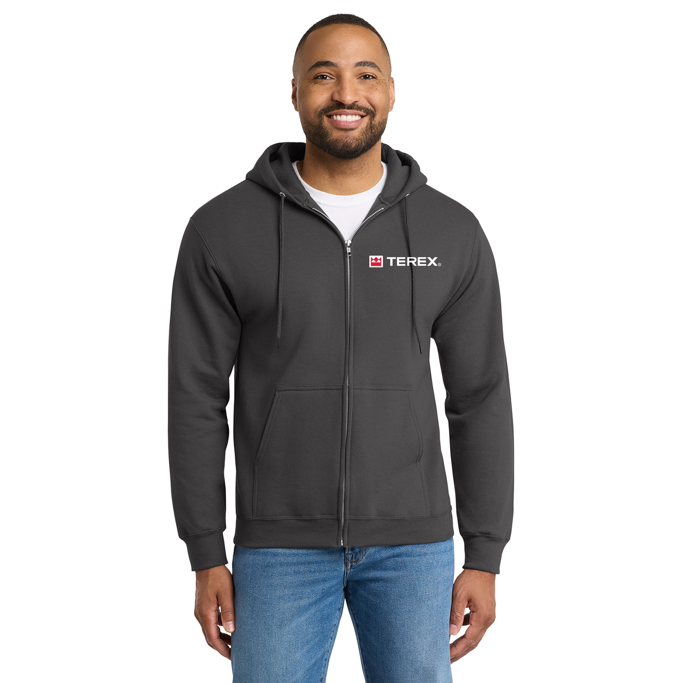 Port & Co™ Tall Essential Fleece Full-Zip Hooded Sweatshirt