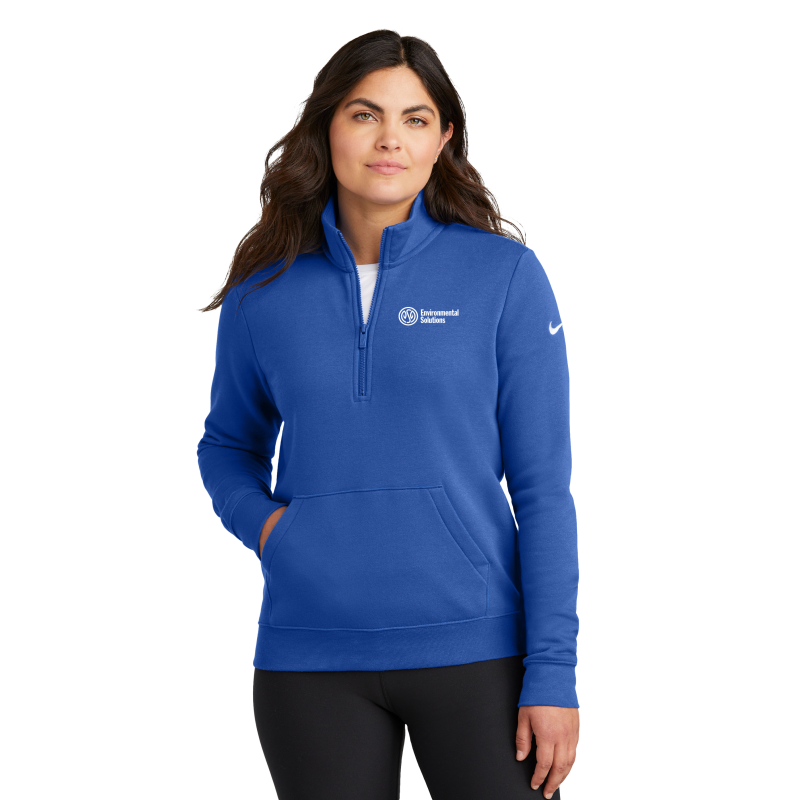 Nike Ladies Club Fleece Sleeve Swoosh 1/2-Zip
