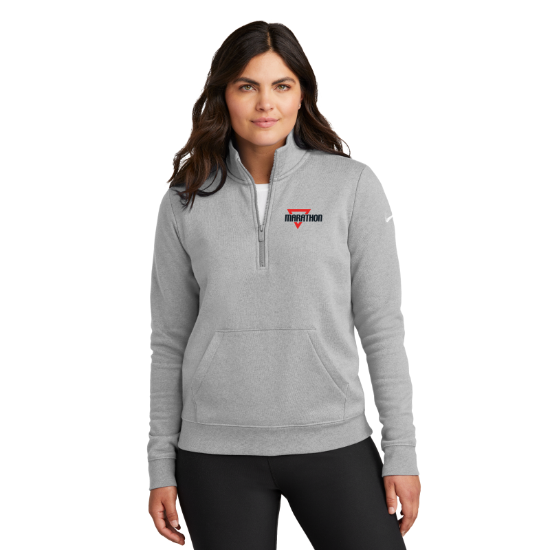 Nike Ladies Club Fleece Sleeve Swoosh 1/2-Zip