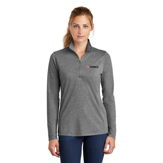 Sport-Tek Ladies PosiCharge Tri-Blend Wicking 1/4-Zip Pullover