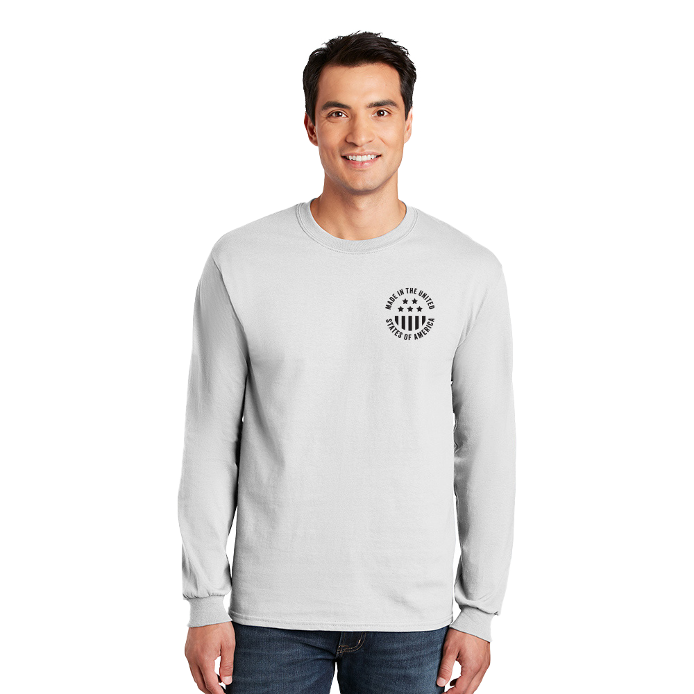 Gildan® Ultra Cotton® 100% US Cotton Long Sleeve USA T-Shirt